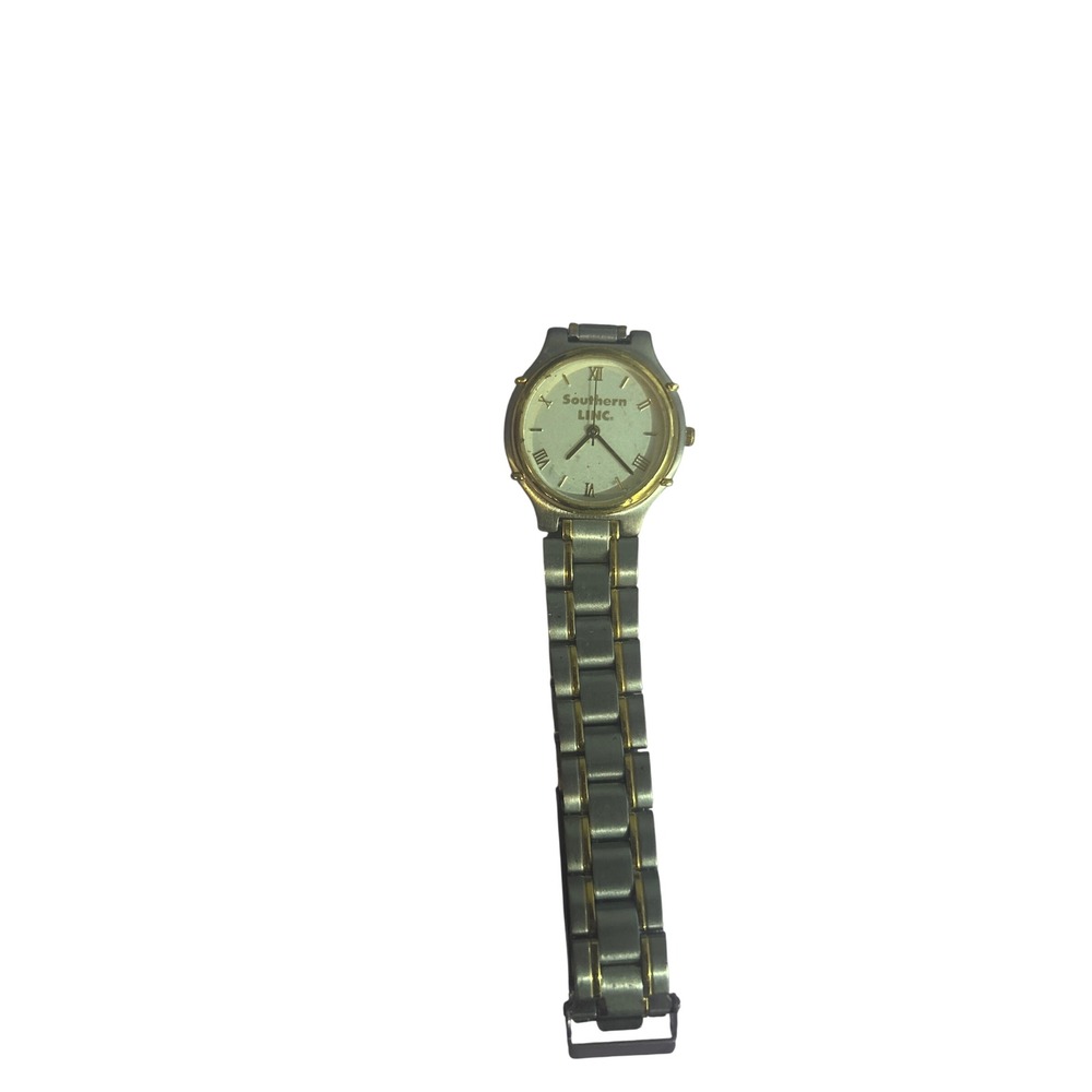 Southern LINC VTG Stainless Steel Quartz Analog Wristwatch White Dial UNTESTED